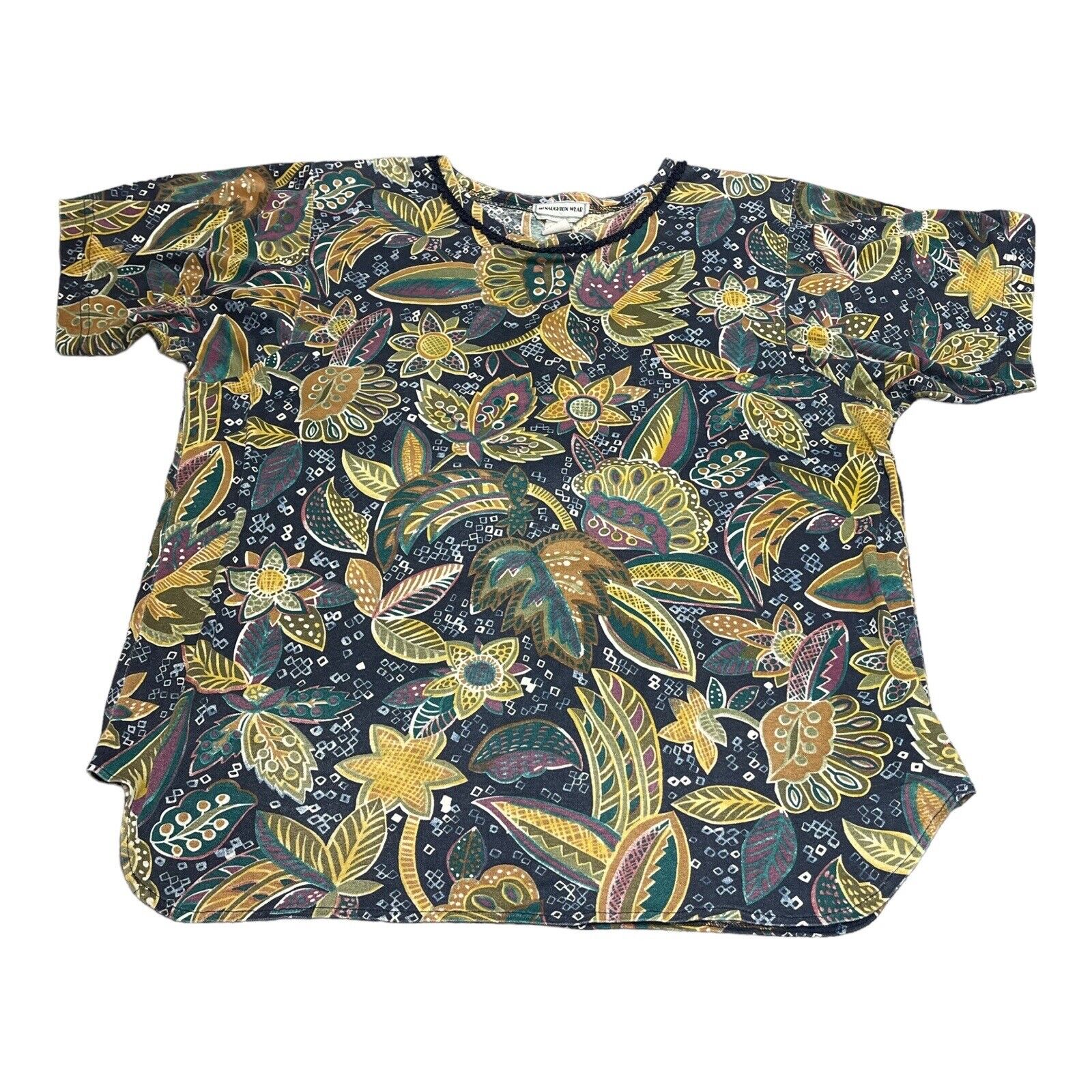 Vtg Mcnaughton Wear Pullover Short Sleeved Shirt Women’s Size Large